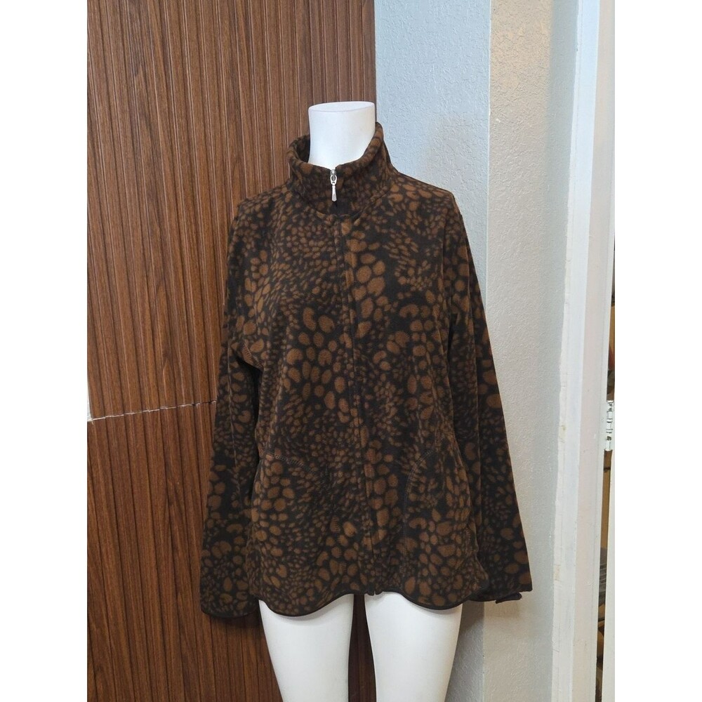 Jason Maxwell Women Warm Brown Outerwear Large Size
